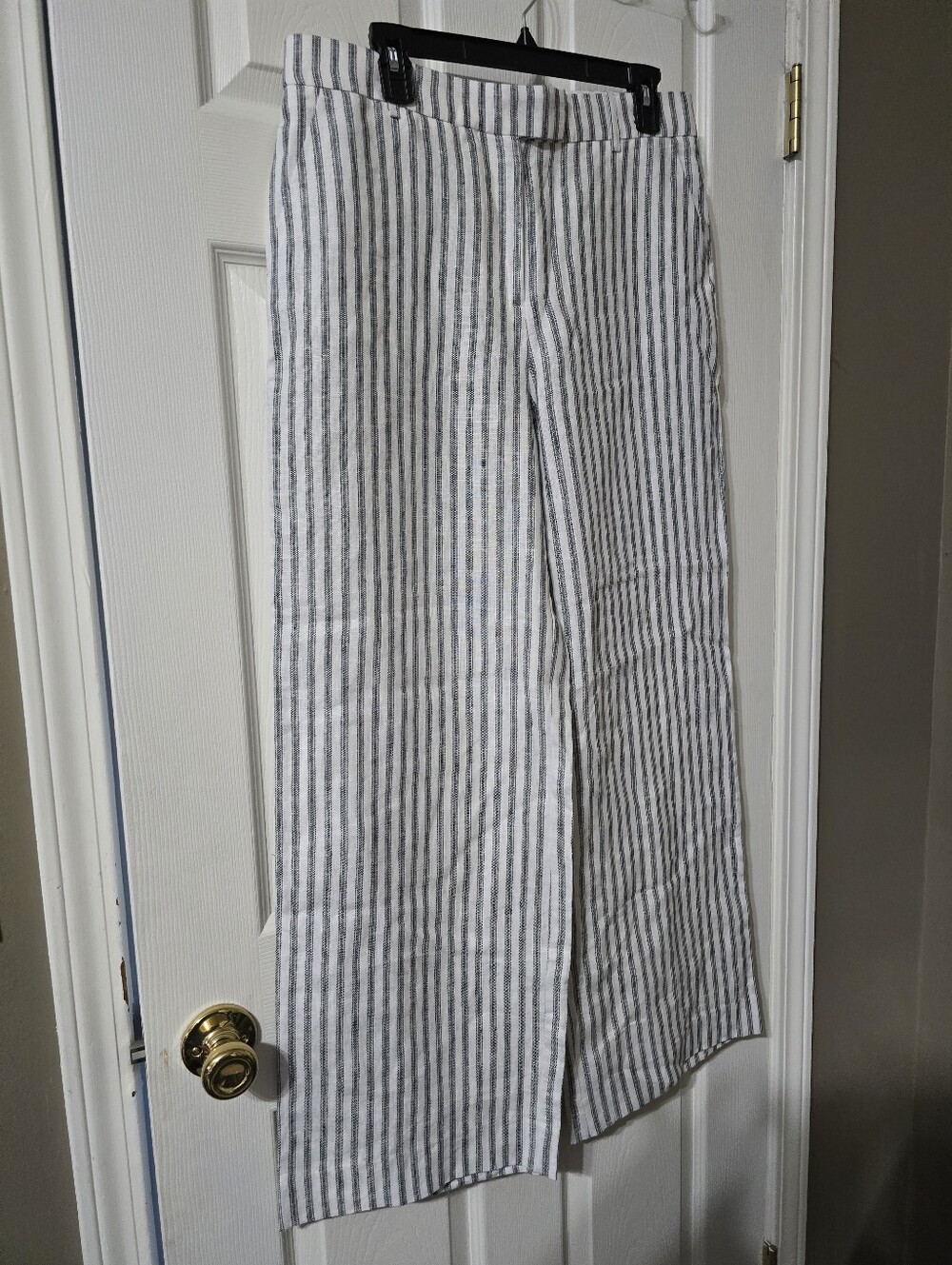 Reformation | Carter Linen Mid Rise Wide Leg Striped Trouser Pants, Sz 8, EUC! - Picture 7 of 15